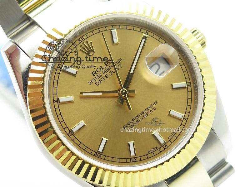 StreetReady DateJust II 41mm MK Best Edition SS RG Wrapped Gold Dial Stick Marker On Oyster Bracelet A 4002