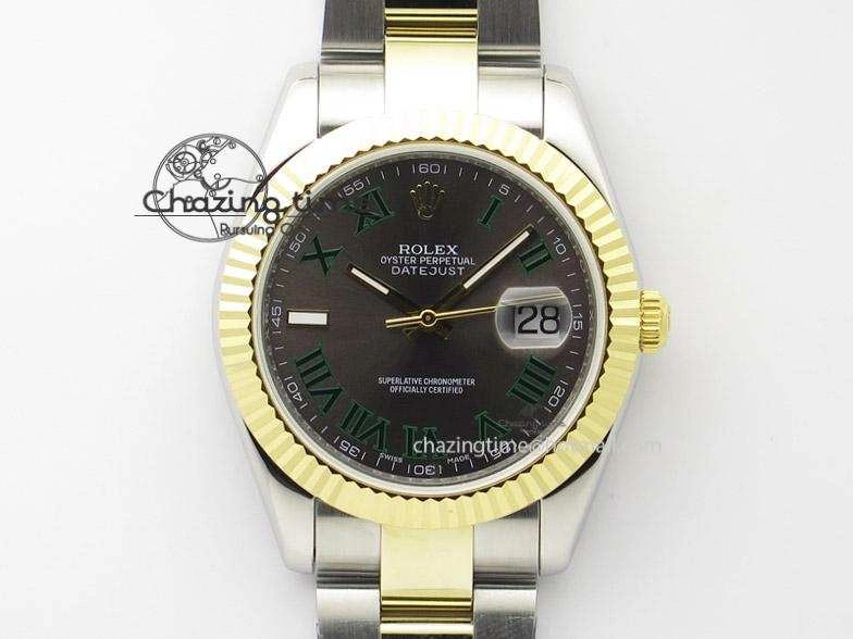 DateJust II 41mm MK Best Edition SS RG Wrapped Grey Dial Roman Marker On Bracelet A Vibrant 3998