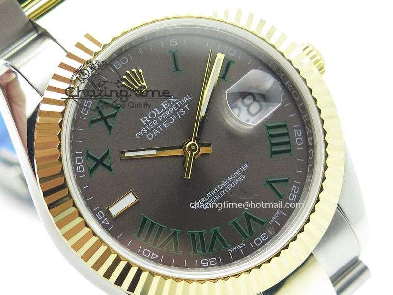 DateJust II 41mm MK Best Edition SS RG Wrapped Grey Dial Roman Marker On Bracelet A Vibrant 3998