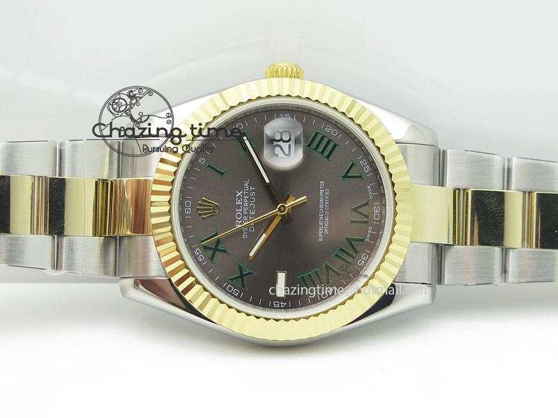 DateJust II 41mm MK Best Edition SS RG Wrapped Grey Dial Roman Marker On Bracelet A Vibrant 3998