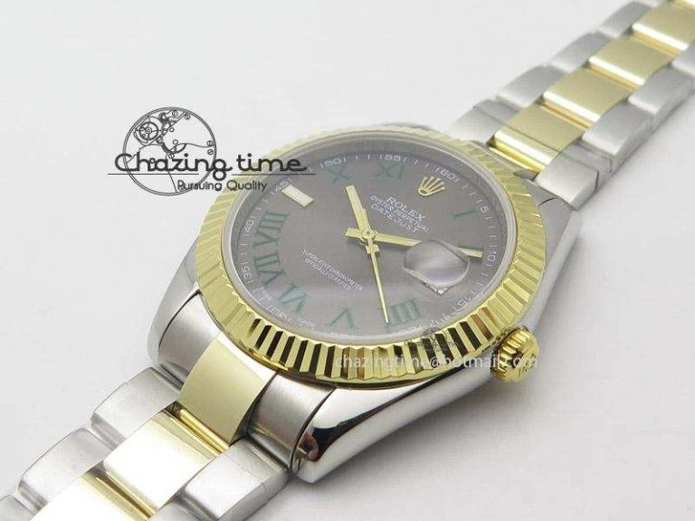 DateJust II 41mm MK Best Edition SS RG Wrapped Grey Dial Roman Marker On Bracelet A Vibrant 3998