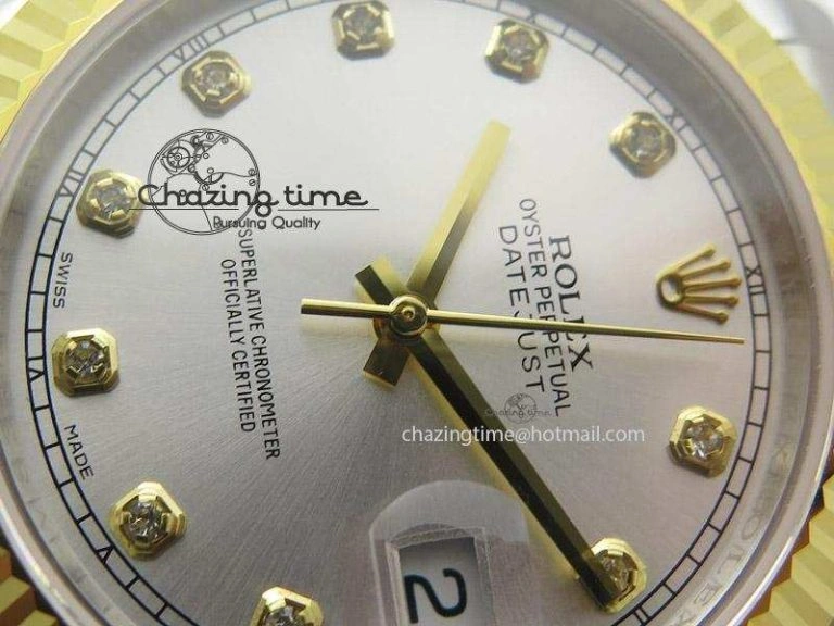 WellDesigned DateJust II 41mm MK Best Edition SS RG Wrapped Sliver Dial Diamond Marker On Oyster Bracelet A 4001