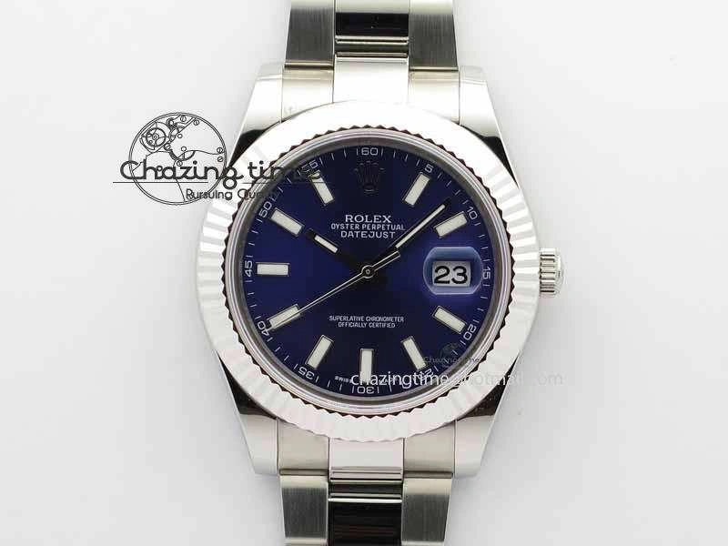 DateJust II 41mm SS BP Maker Best Edition Blue Dial On SS Bracelet SA Classic 3731
