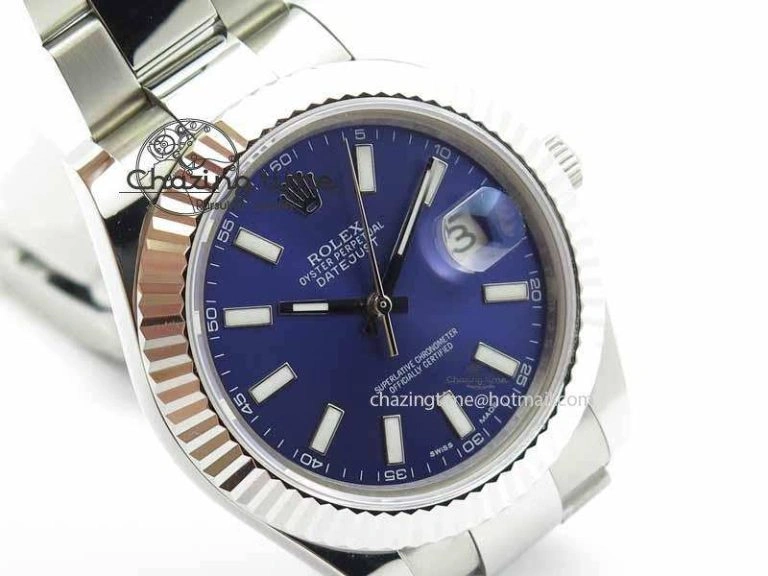 DateJust II 41mm SS BP Maker Best Edition Blue Dial On SS Bracelet SA Classic 3731