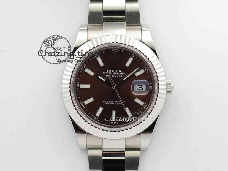 Bold DateJust II 41mm SS BP Maker Best Edition Brown Dial On SS Bracelet SA 3734