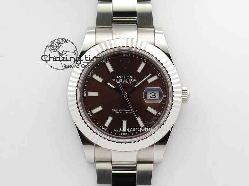 Bold DateJust II 41mm SS BP Maker Best Edition Brown Dial On SS Bracelet SA 3734