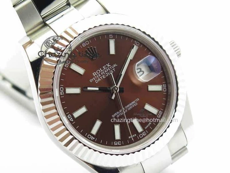 Bold DateJust II 41mm SS BP Maker Best Edition Brown Dial On SS Bracelet SA 3734