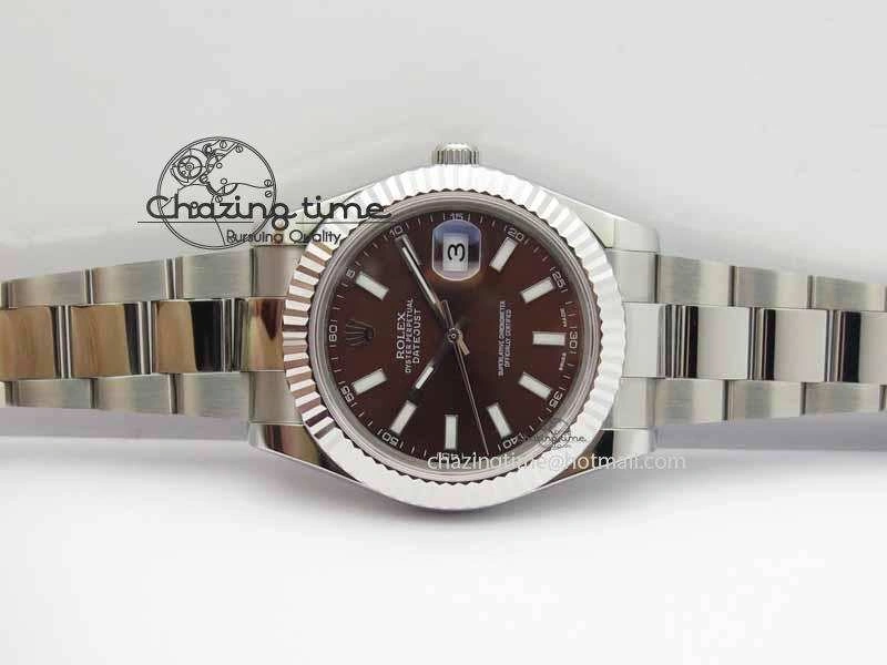 Bold DateJust II 41mm SS BP Maker Best Edition Brown Dial On SS Bracelet SA 3734