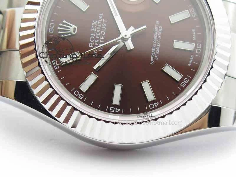 Bold DateJust II 41mm SS BP Maker Best Edition Brown Dial On SS Bracelet SA 3734