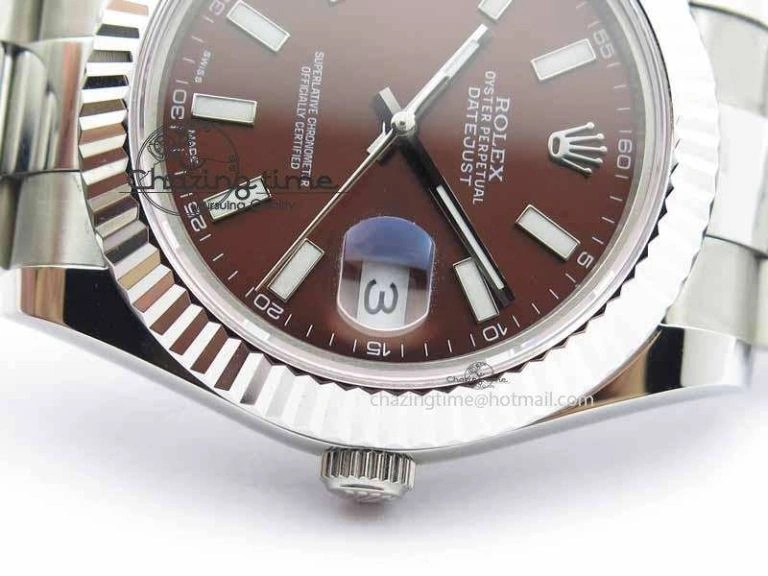 Bold DateJust II 41mm SS BP Maker Best Edition Brown Dial On SS Bracelet SA 3734