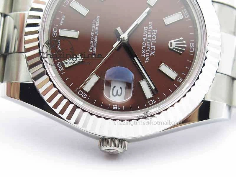 Bold DateJust II 41mm SS BP Maker Best Edition Brown Dial On SS Bracelet SA 3734