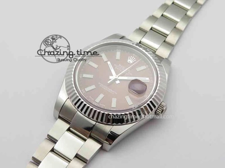 Bold DateJust II 41mm SS BP Maker Best Edition Brown Dial On SS Bracelet SA 3734