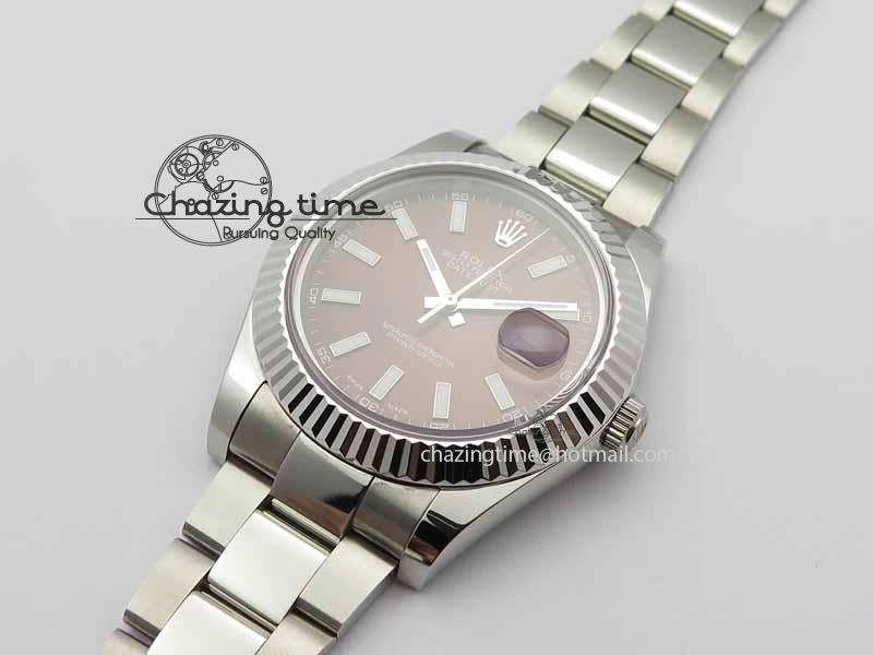Bold DateJust II 41mm SS BP Maker Best Edition Brown Dial On SS Bracelet SA 3734