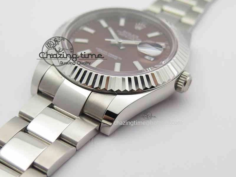 Bold DateJust II 41mm SS BP Maker Best Edition Brown Dial On SS Bracelet SA 3734