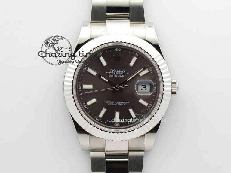 Lightweight DateJust II 41mm SS BP Maker Best Edition Dark Gray Dial On SS Bracelet SA 3735