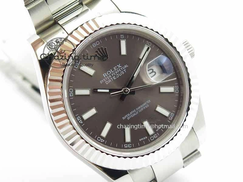 Lightweight DateJust II 41mm SS BP Maker Best Edition Dark Gray Dial On SS Bracelet SA 3735