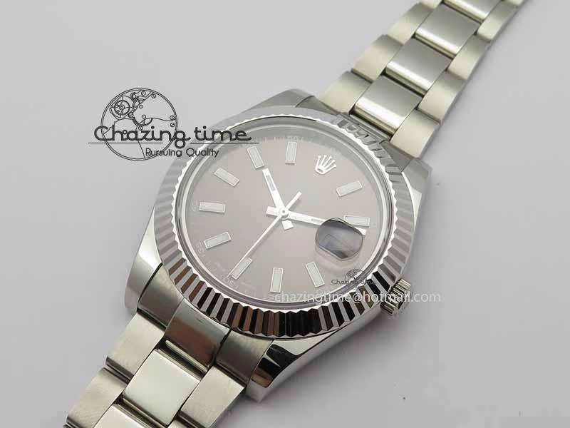 Lightweight DateJust II 41mm SS BP Maker Best Edition Dark Gray Dial On SS Bracelet SA 3735