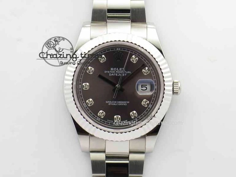 Minimalist DateJust II 41mm SS BP Maker Best Edition Gray Dial Diam On SS Bracelet SA 3729