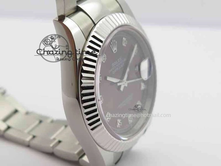 Minimalist DateJust II 41mm SS BP Maker Best Edition Gray Dial Diam On SS Bracelet SA 3729