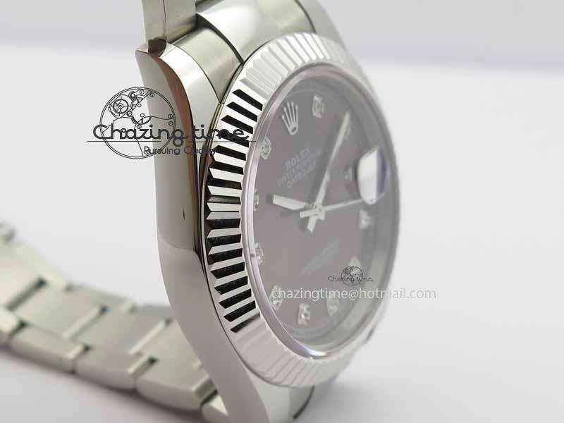 Minimalist DateJust II 41mm SS BP Maker Best Edition Gray Dial Diam On SS Bracelet SA 3729