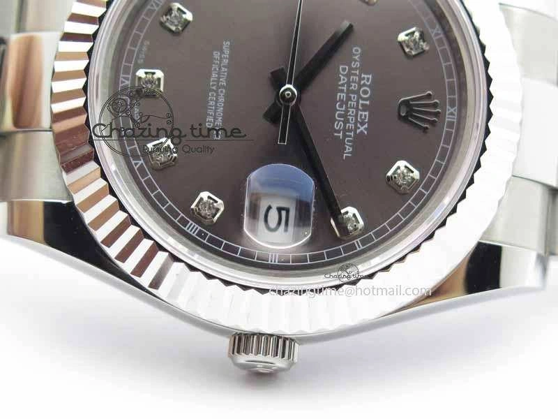 Minimalist DateJust II 41mm SS BP Maker Best Edition Gray Dial Diam On SS Bracelet SA 3729