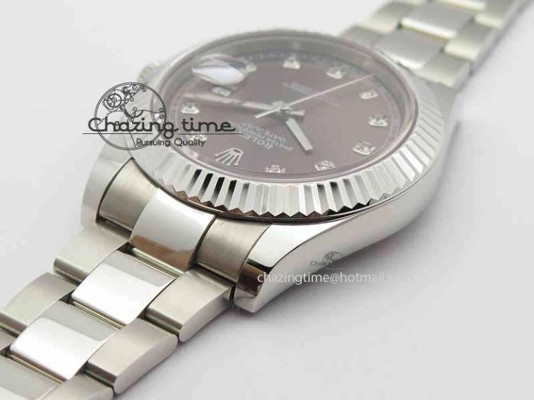 Minimalist DateJust II 41mm SS BP Maker Best Edition Gray Dial Diam On SS Bracelet SA 3729