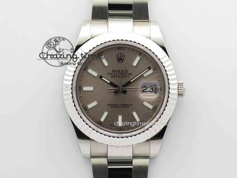 Cozy DateJust II 41mm SS BP Maker Best Edition Gray Dial On SS Bracelet SA 3736