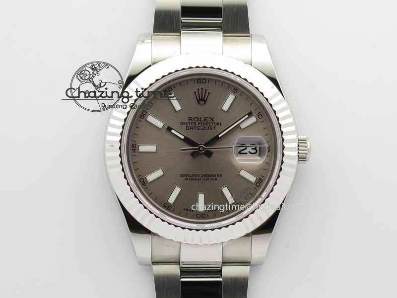 Cozy DateJust II 41mm SS BP Maker Best Edition Gray Dial On SS Bracelet SA 3736