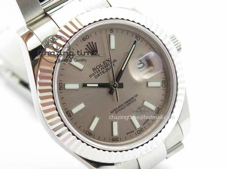 Cozy DateJust II 41mm SS BP Maker Best Edition Gray Dial On SS Bracelet SA 3736