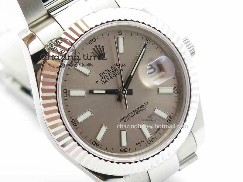 Cozy DateJust II 41mm SS BP Maker Best Edition Gray Dial On SS Bracelet SA 3736