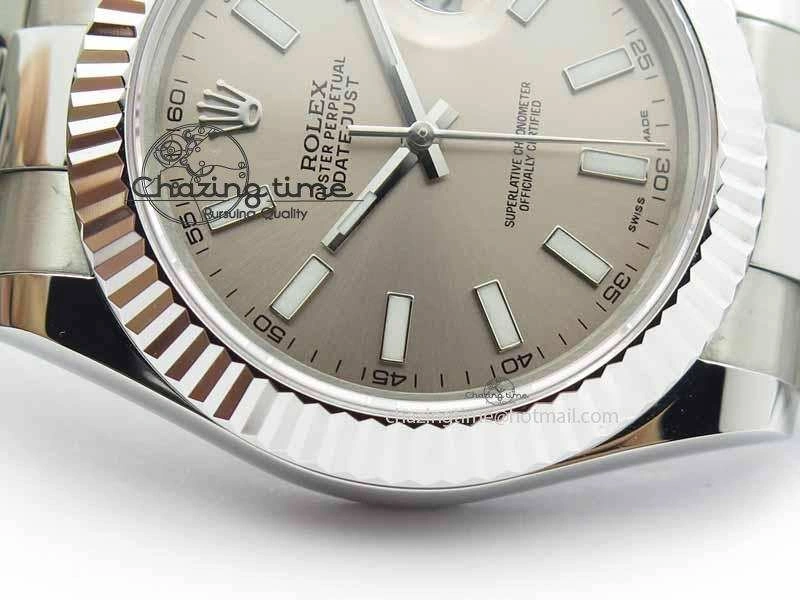 Cozy DateJust II 41mm SS BP Maker Best Edition Gray Dial On SS Bracelet SA 3736