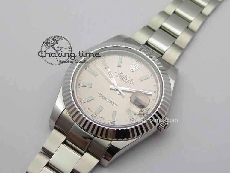 Cozy DateJust II 41mm SS BP Maker Best Edition Gray Dial On SS Bracelet SA 3736