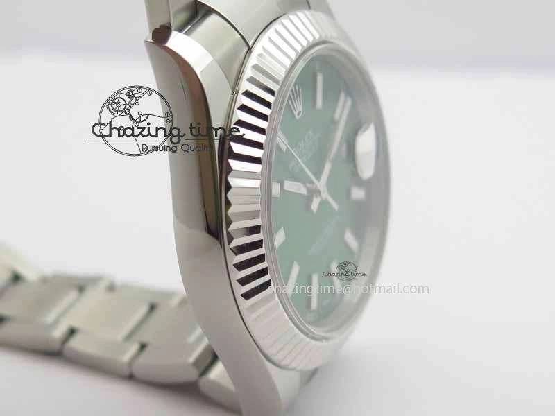 QuickDry DateJust II 41mm SS BP Maker Best Edition Green Dial On SS Bracelet SA 3677