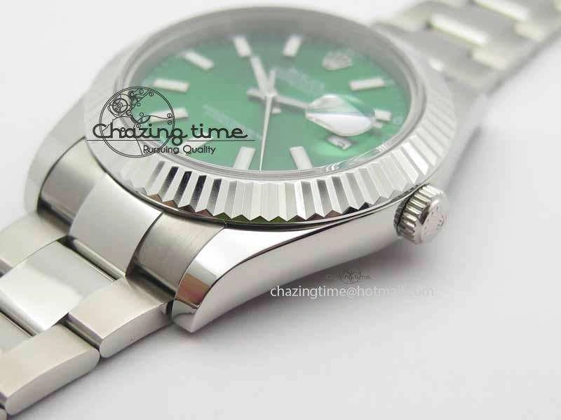 QuickDry DateJust II 41mm SS BP Maker Best Edition Green Dial On SS Bracelet SA 3677