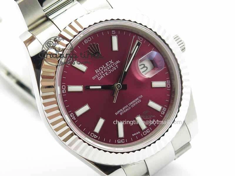 DateJust II 41mm SS BP Maker Best Edition Red Dial On SS Bracelet SA EasyMatch 3732