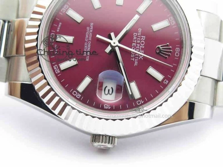 DateJust II 41mm SS BP Maker Best Edition Red Dial On SS Bracelet SA EasyMatch 3732