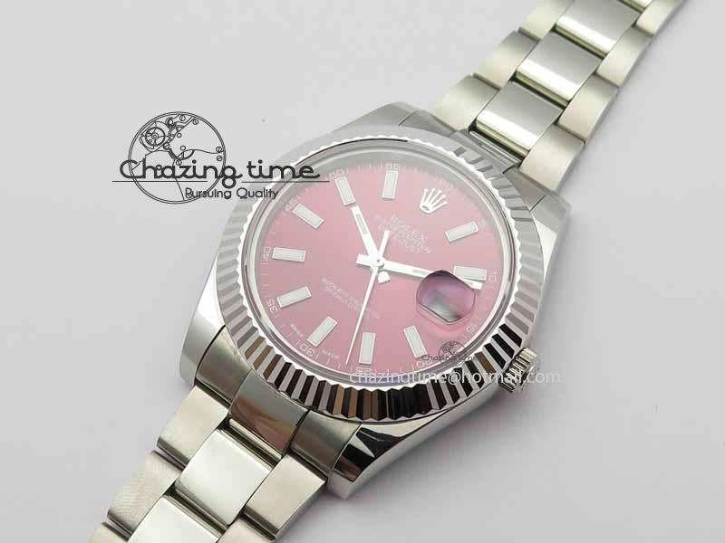 DateJust II 41mm SS BP Maker Best Edition Red Dial On SS Bracelet SA EasyMatch 3732