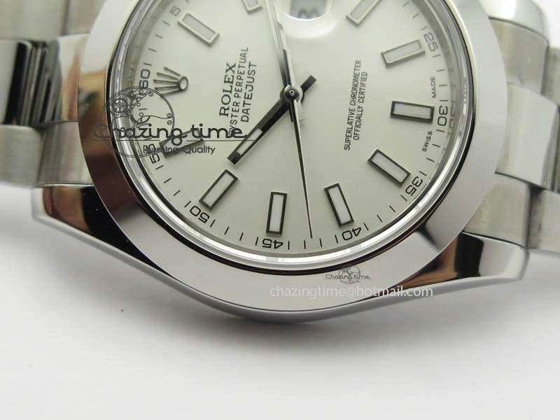 Lightweight DateJust II 41mm SS BP-Maker Best Edition Sliver Stick Dial On SS Bracelet A2824 V 3794
