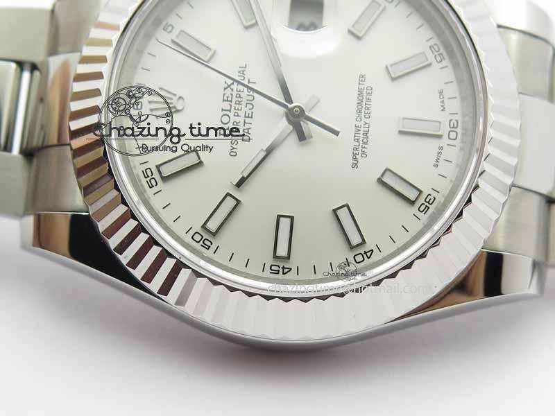 DateJust II 41mm SS BP Maker Best Edition White Dial On SS Bracelet SA Classic 3733