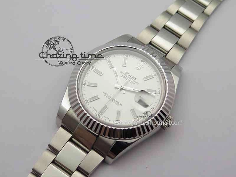 DateJust II 41mm SS BP Maker Best Edition White Dial On SS Bracelet SA Classic 3733