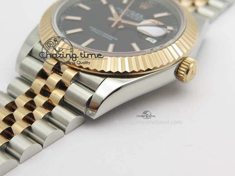 DateJust II 41mm SS RG BP Maker Best Edition Black Sticks Dial On New Version Jubilee Bracelet A Refined 3610