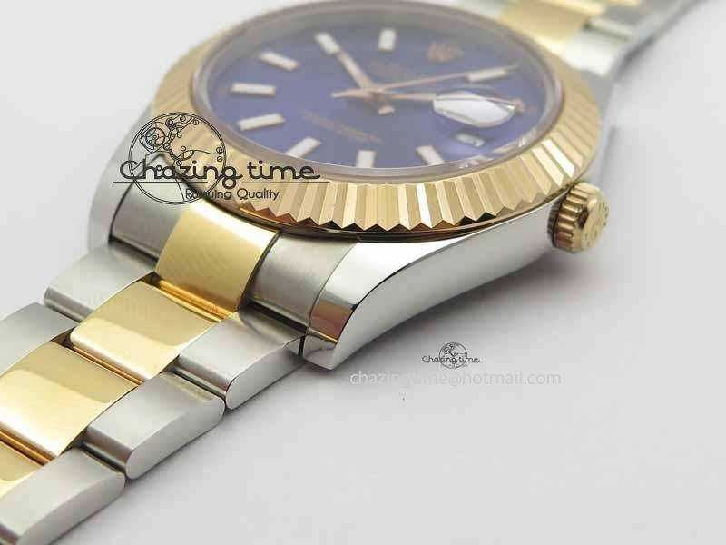 Timeless DateJust II 41mm SS RG BP Maker Best Edition Blue Sticks Dial On SS RG Bracelet SA 3715