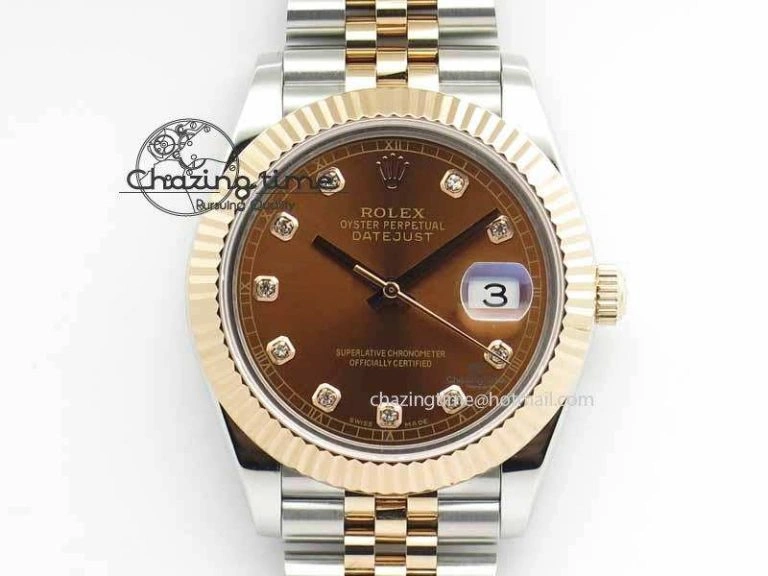 DateJust II 41mm SS RG BP Maker Best Edition Brown Diam Dial On New Version Jubilee Bracelet A SunProtective 3609