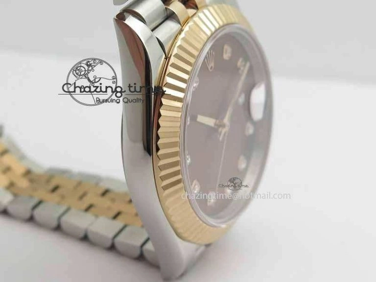 DateJust II 41mm SS RG BP Maker Best Edition Brown Diam Dial On New Version Jubilee Bracelet A SunProtective 3609