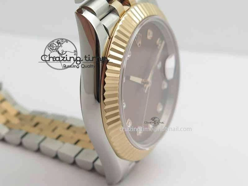 DateJust II 41mm SS RG BP Maker Best Edition Brown Diam Dial On New Version Jubilee Bracelet A SunProtective 3609