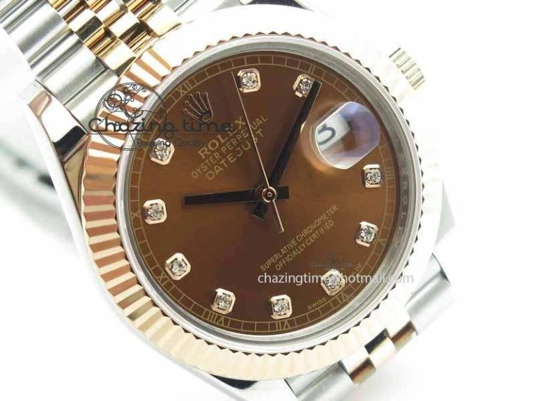 DateJust II 41mm SS RG BP Maker Best Edition Brown Diam Dial On New Version Jubilee Bracelet A SunProtective 3609