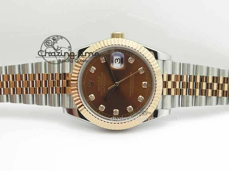DateJust II 41mm SS RG BP Maker Best Edition Brown Diam Dial On New Version Jubilee Bracelet A SunProtective 3609