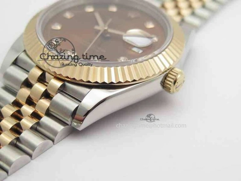 DateJust II 41mm SS RG BP Maker Best Edition Brown Diam Dial On New Version Jubilee Bracelet A SunProtective 3609