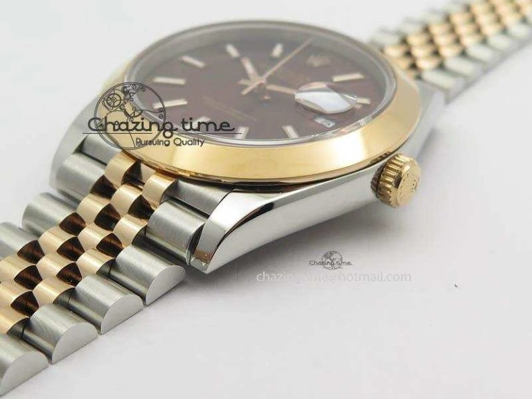 SunProtective DateJust II 41mm SS RG BP Maker Best Edition Brown Sticks Dial On New Version Jubilee Bracelet A 3615