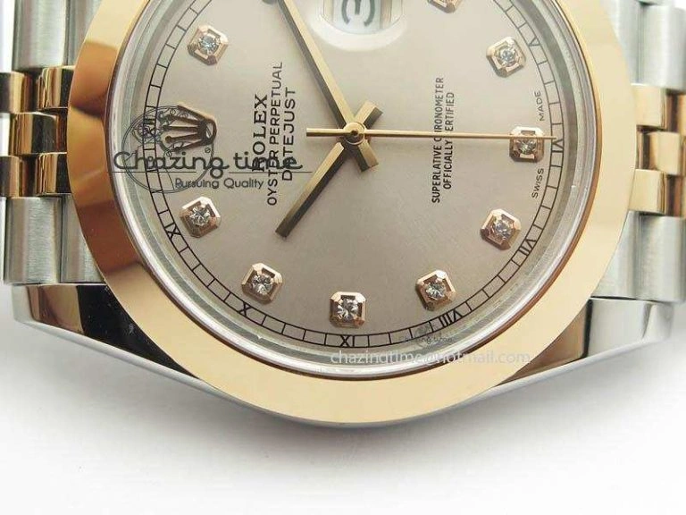 WeatherProof DateJust II 41mm SS RG BP Maker Best Edition Champagne Diam Dial On New Version Jubilee Bracelet A 3612